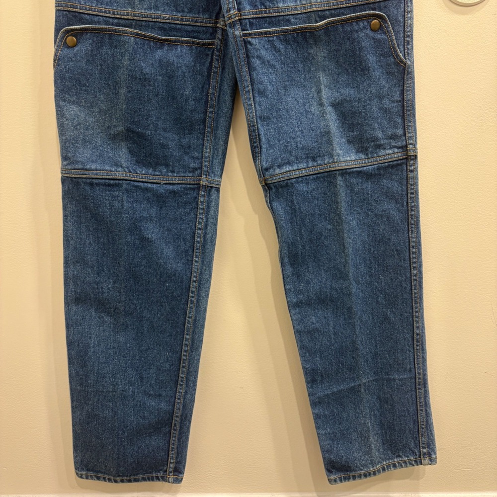 VTG 90s Davenza Ltd Paneled Mule Ear Indigo Denim Carpenter Jeans Workwear 32 - Picture 7 of 10